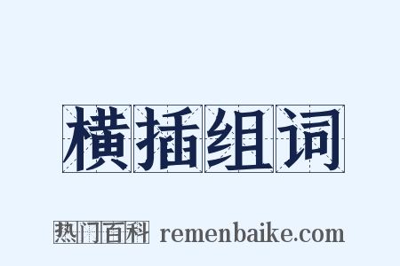 横插组词是什么意思的图片